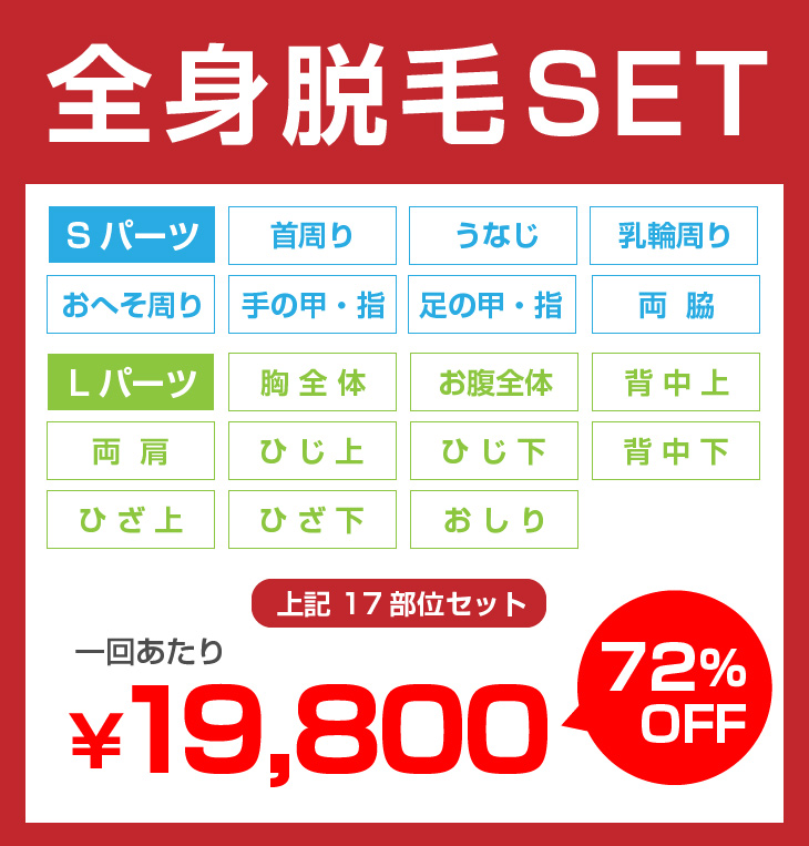 全身脱毛セット